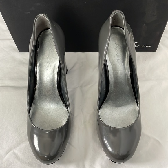 Kenneth Cole New York grey pattern leather heels - Picture 3 of 9